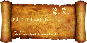 Mözl Kamilla névjegykártya